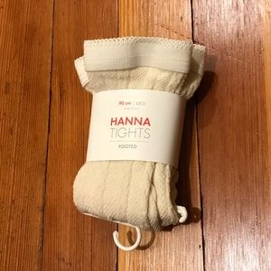 Hanna Andersson cotton blend tights size 80/90
